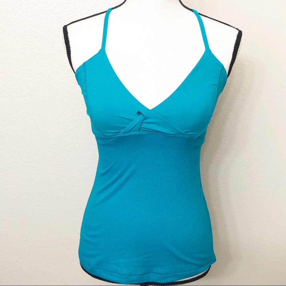 Lululemon Twist Front T Back Tank Turquoise 4